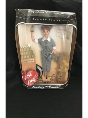 Mattel I Love Lucy Barbie Doll Lucy Does A TV Commercial Box Wear Condition New